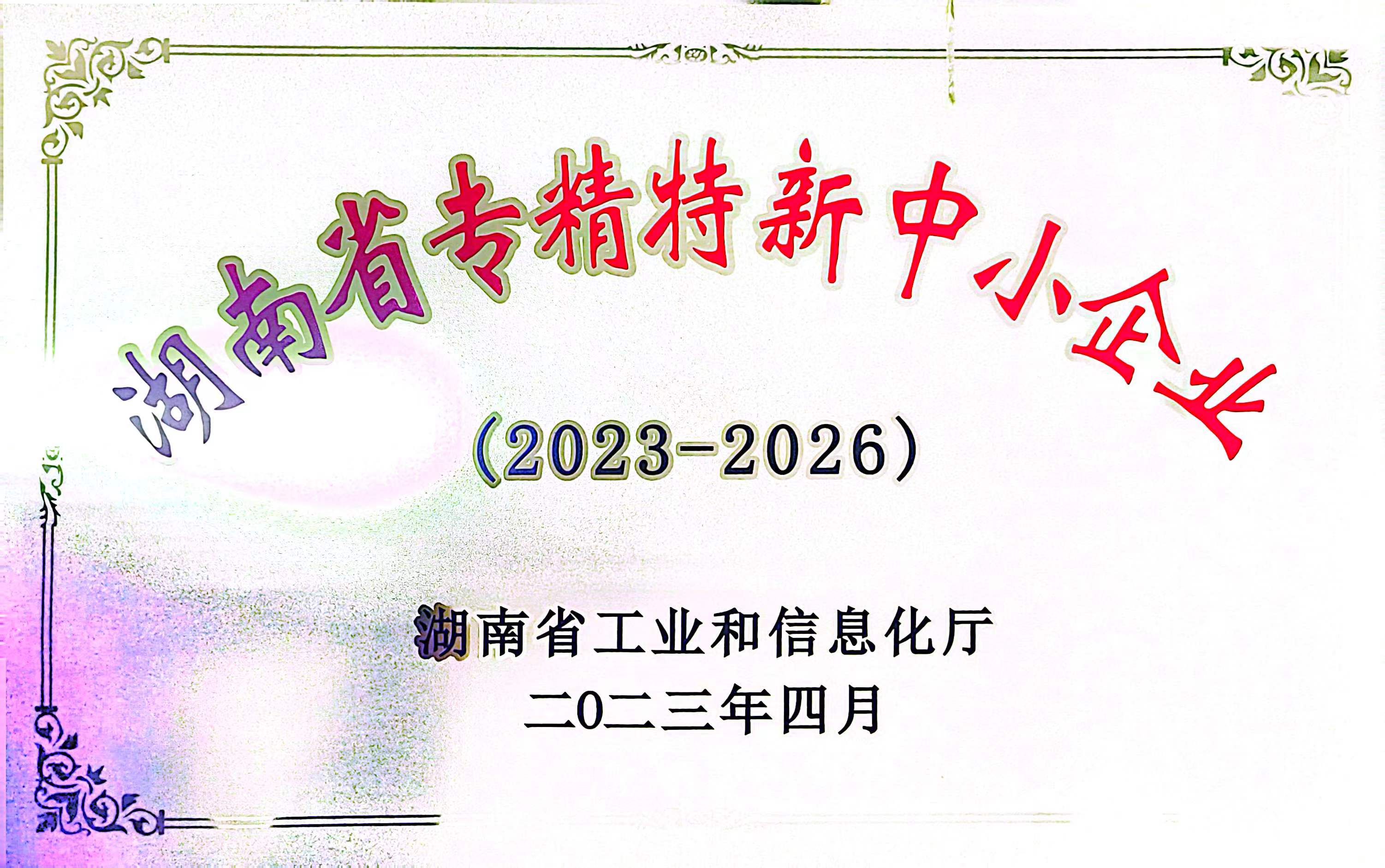 【金鼎】湖南省專精特新企業